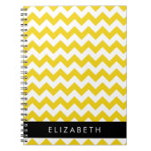 Yellow Zigzag, gelb Zickzack, Ihr Name Notizblock (Vorderseite)