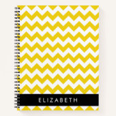 Yellow Zigzag, gelb Zickzack, Ihr Name Notizblock (Vorderseite)