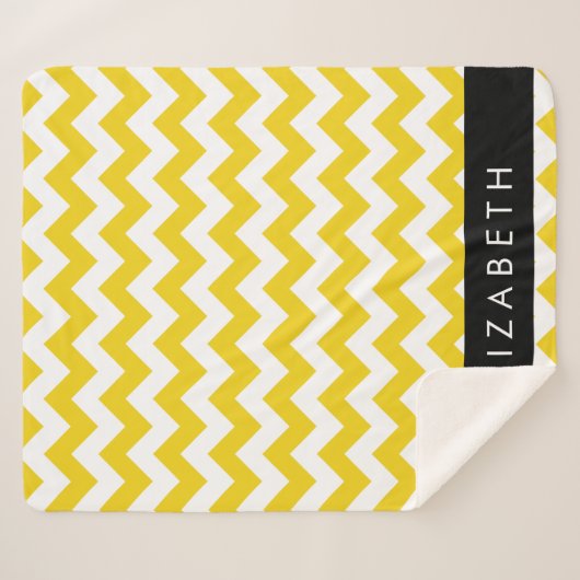 Yellow Zigzag, gelb Zickzack, Ihr Name Sherpadecke (Vorderseite (Horizontal))