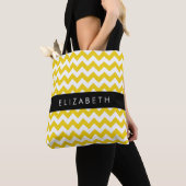Yellow Zigzag, gelb Zickzack, Ihr Name Tasche (Von Nahem)