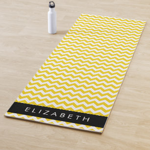Yellow Zigzag, gelb Zickzack, Ihr Name Yogamatte