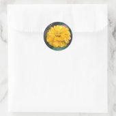 Yellow Zinnia Runder Aufkleber (Tasche)