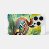 Yellowbilled teal 050824AREF143 - Watercolor iPhone Hülle (Rückseite (Horizontal))