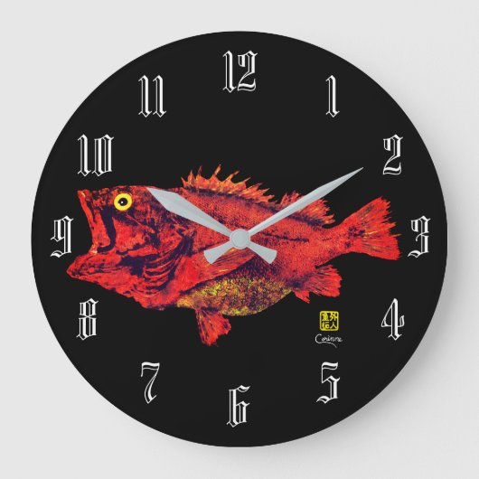 Yelloweye Rockfish - Wall-Uhr Große Wanduhr (Vorderseite)