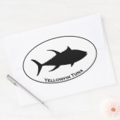 Yellowfin-Thunfisch-Symbol Ovaler Aufkleber (Umschlag)