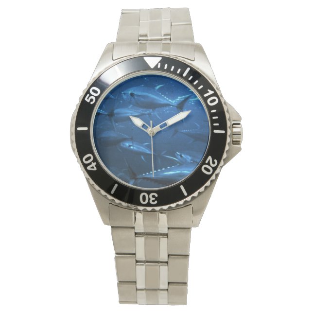 Yellowfin-Thunfischschule Armbanduhr (Vorderseite)