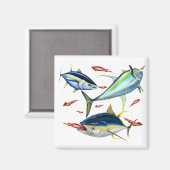 Yellowfin-Tintenfisch Magnet (Vorderseite/Rückseite)