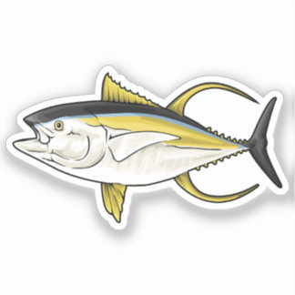 Yellowfin Tuna Vector Aufkleber