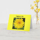 yellowgerberdaisy, denkend an Sie Karte (Gelbe Blume)