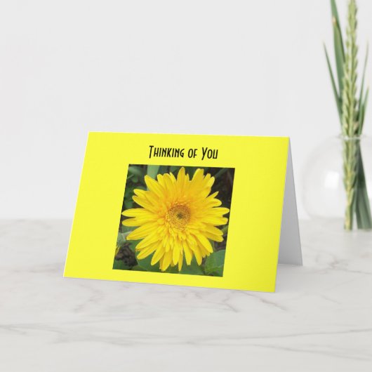 yellowgerberdaisy, denkend an Sie Karte (Vorderseite)