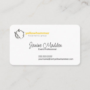 Yellowhammer Hospitality Business Cards Visitenkarte