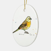 Yellowhammer Vogel Keramikornament (Links)
