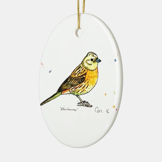 Yellowhammer Vogel Keramikornament (Links)