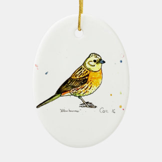 Yellowhammer Vogel Keramikornament