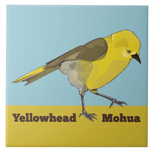Yellowhead Mohua Fliese (Vorderseite)