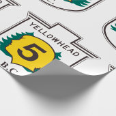 Yellowhead Road Sign Geschenkpapier