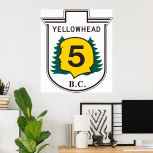 Yellowhead Road Sign Poster