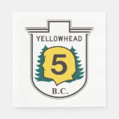 Yellowhead Road Sign Serviette (Vorderseite)