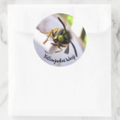 Yellowjacke Wasp (Vespulae) Niedlich Runder Aufkleber (Tasche)