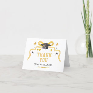 Yellowk Ribbon Coquette Abschluss Dankeskarte