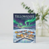Yellowknife Kanada Postkarte (Stehend Vorderseite)