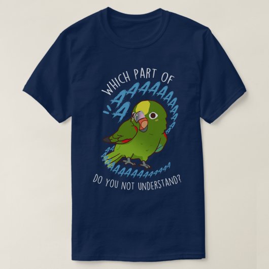 Yellowkrönte Amazon Parrot Aaaa T-Shirt (Design vorne)