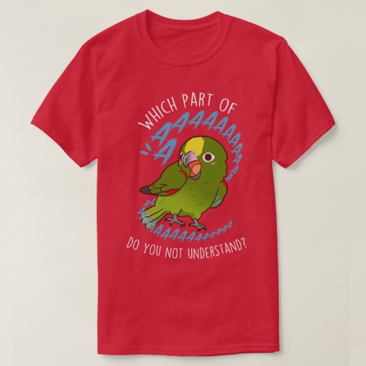 Yellowkrönte Amazon Parrot Aaaa T-Shirt (Design vorne)