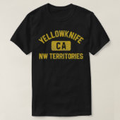 Yellowmesser Canada CA Gym Style Distressed Amber  T-Shirt (Design vorne)