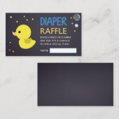 YellowRubber Ducky Diaper Raffle Ticket für die Ko Begleitkarte (Vorne/Hinten)