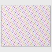 Yellows Pfirsiche Pinks und Lila Polka Dot Muster Geschenkpapier (Flach)