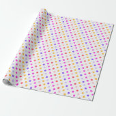 Yellows Pfirsiche Pinks und Lila Polka Dot Muster Geschenkpapier (Ungerollt)