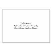 Yellowstone 1 MiniaturAquarellbild von MHHR Tischnummer (Rückseite)