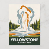 Yellowstone Alte feine einfache reine Retro Custom Postkarte (Vorderseite)