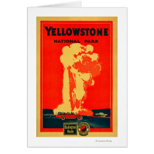 Yellowstone, altes zuverlässiges Werbungs-Plakat
