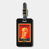 Yellowstone, altes zuverlässiges Werbungs-Plakat Gepäckanhänger (Vorderseite vertikal)