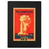 Yellowstone, altes zuverlässiges Werbungs-Plakat Klemmbrett (Rückseite)