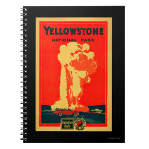 Yellowstone, altes zuverlässiges Werbungs-Plakat Notizblock