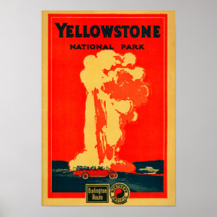 Yellowstone, altes zuverlässiges Werbungs-Plakat Poster