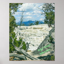 Yellowstone Angel Terrasse im Nationalpark Poster