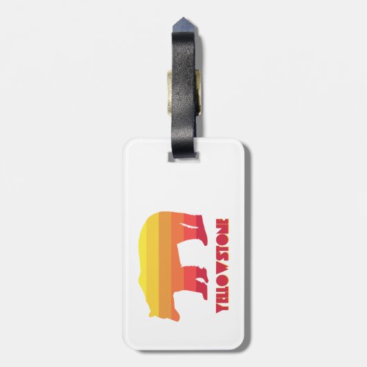 Yellowstone Bär Gepäckanhänger (Rückseite vertikal)