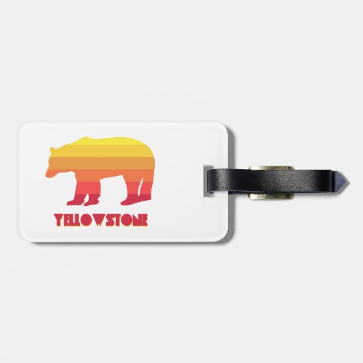 Yellowstone Bär Gepäckanhänger (Rückseite horizontal)