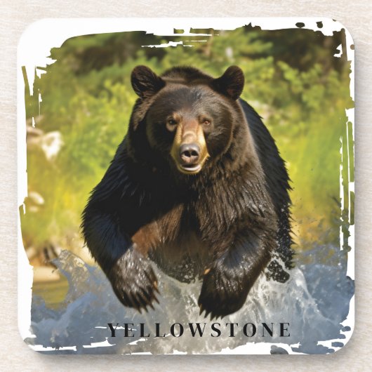 Yellowstone Bär Getränkeuntersetzer (Vorderseite)