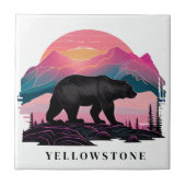Yellowstone Bären Keramik Tile Fliese (Vorderseite)