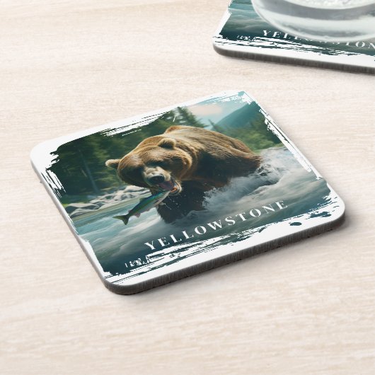 Yellowstone Bärenküste Getränkeuntersetzer (Linke Seite)
