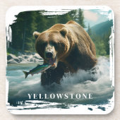 Yellowstone Bärenküste Getränkeuntersetzer (Vorderseite)