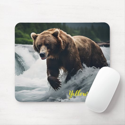 Yellowstone Bear Mouse Pad Mousepad (Mit Mouse)
