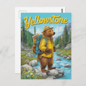 Yellowstone Bear Ranger Vintag Postkarte (Vorne/Hinten)