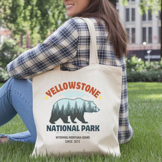 Yellowstone Bear Tote – Wild & Free Adventure Styl Tragetasche