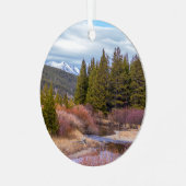 Yellowstone Berge Ornament Aus Metall (Vorderseite links)