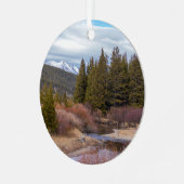 Yellowstone Berge Ornament Aus Metall (Vorderseite links)